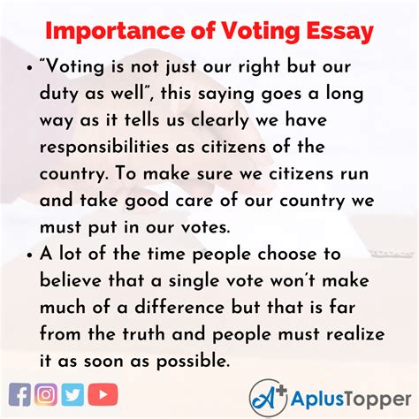 Voting essay papers